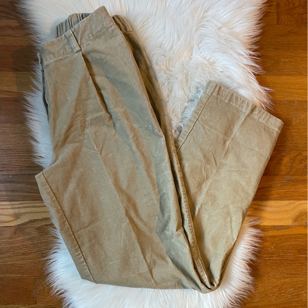L.L. Bean Corduroy Pleated Pants